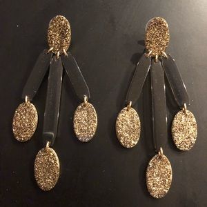 J.Crew Lucite Sparkle Statement Earrings